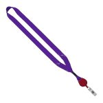 3/4" Polyester Lanyard with Metal Crimp & Retractable Badge Reel - 2