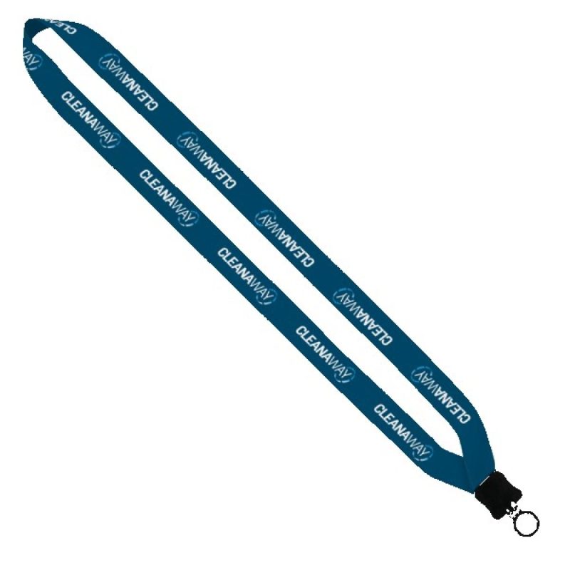 3/4" rPET Dye-Sublimated Lanyard with Plastic Clamshell and O-Ring - 1