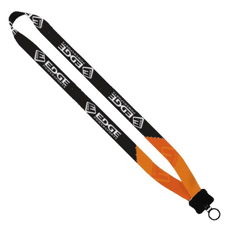 3/4" rPET Dye-Sublimated Waffle Weave Lanyard with Plastic Clamshell and O- - 2
