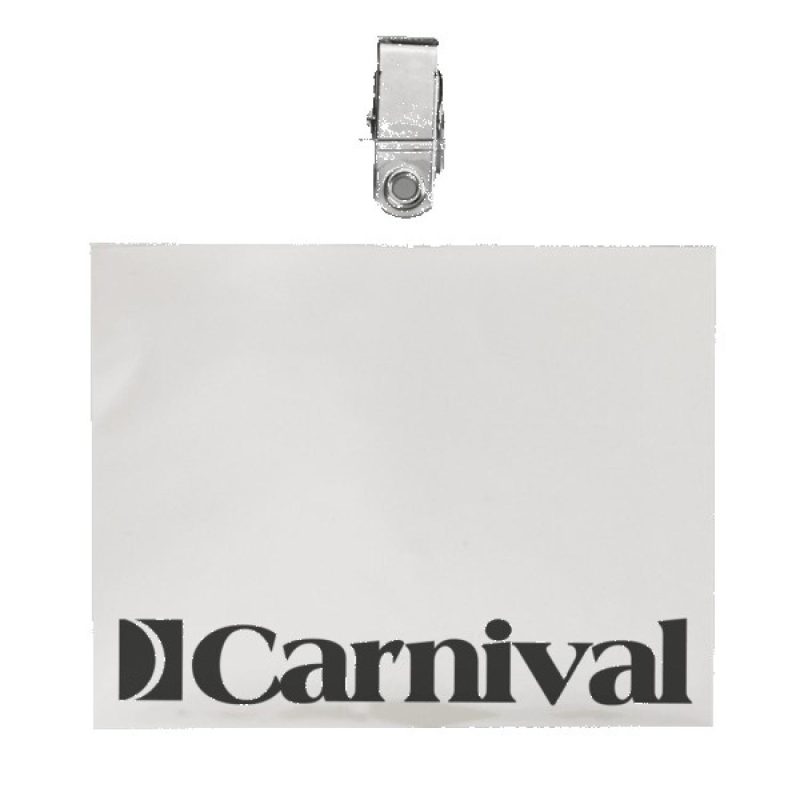 4" x 3" Printed Horizontal Vinyl Pouch with Bulldog Clip