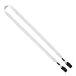 5/8" Dye-Sublimated Tubular Double Bulldog Clip Lanyard - 1