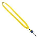 5/8" New Polyester "Shoelace" Lanyard with Retractable Badge Reel - 3