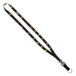 5/8" Tubular Lanyard with Plastic Slide-Buckle Release & Split-Ring - 2
