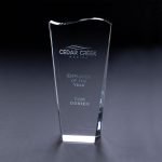 7 3/4" Clear Wave Top Award