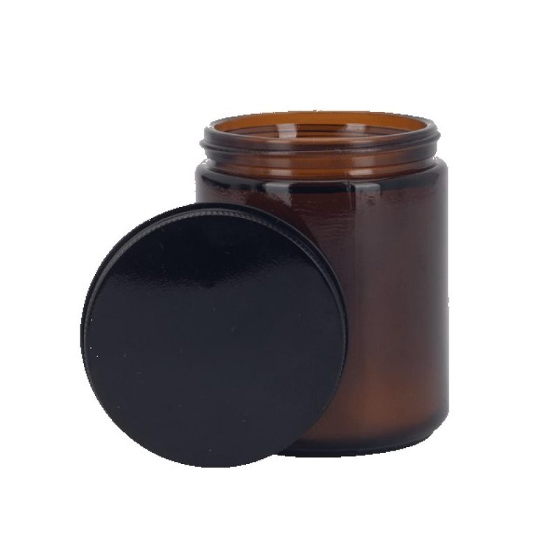 8 oz Amber Candle with Lid - 1