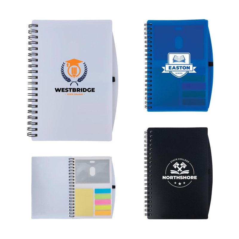 Bates-Spiral-FSC-Notebook-With-Sticky-Notes-and-Flags-VS1328 Bates Spiral FSC Notebook With Sticky Notes and Flags