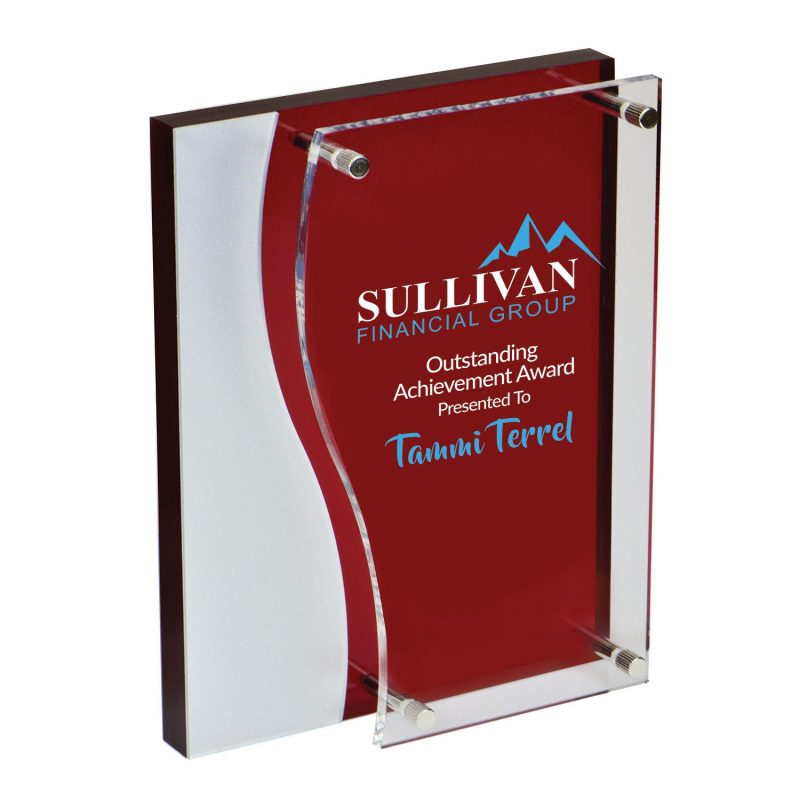 Bilevel Red Acrylic Award - 2
