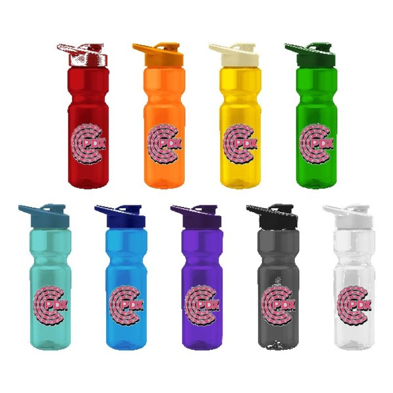 Blazer 28oz Transparent Bike Bottle w/Drink-thru Lid