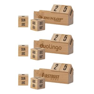 Boa 4" Laser Engraved Wooden Perpetual Calendar