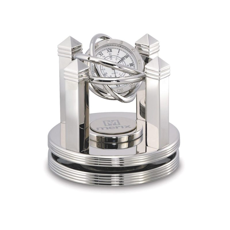 Celestial Silver Gimbal Clock - 2
