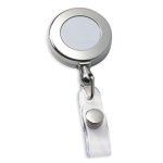 Circle Chrome Retractable Badge Holder - 3