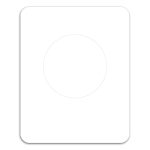 Circle Punch Out Picture Frame Magnet - 1