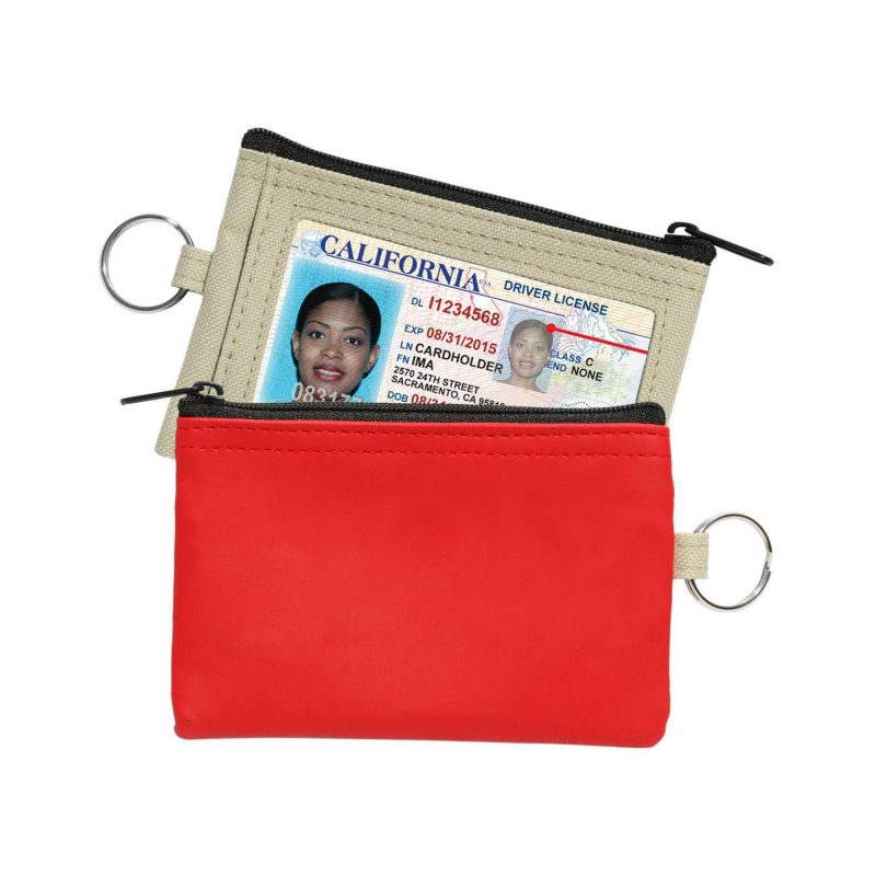 Coin Pouch W/Id Window & Split Ring - 6