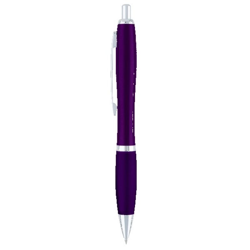 Curvaceous Metal Ballpoint Pen - 1
