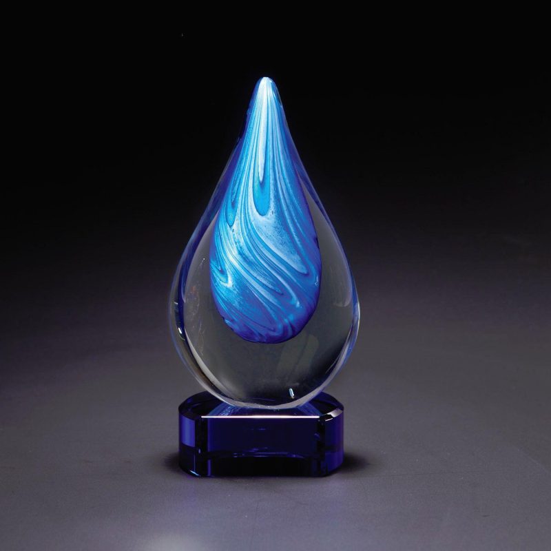 Cyan Swirl w/ Blue Base - 1