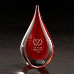 Fusion Art Glass Award w/ Blue Base - 4