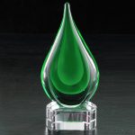Fusion Art Glass Award w/ Blue Base - 5