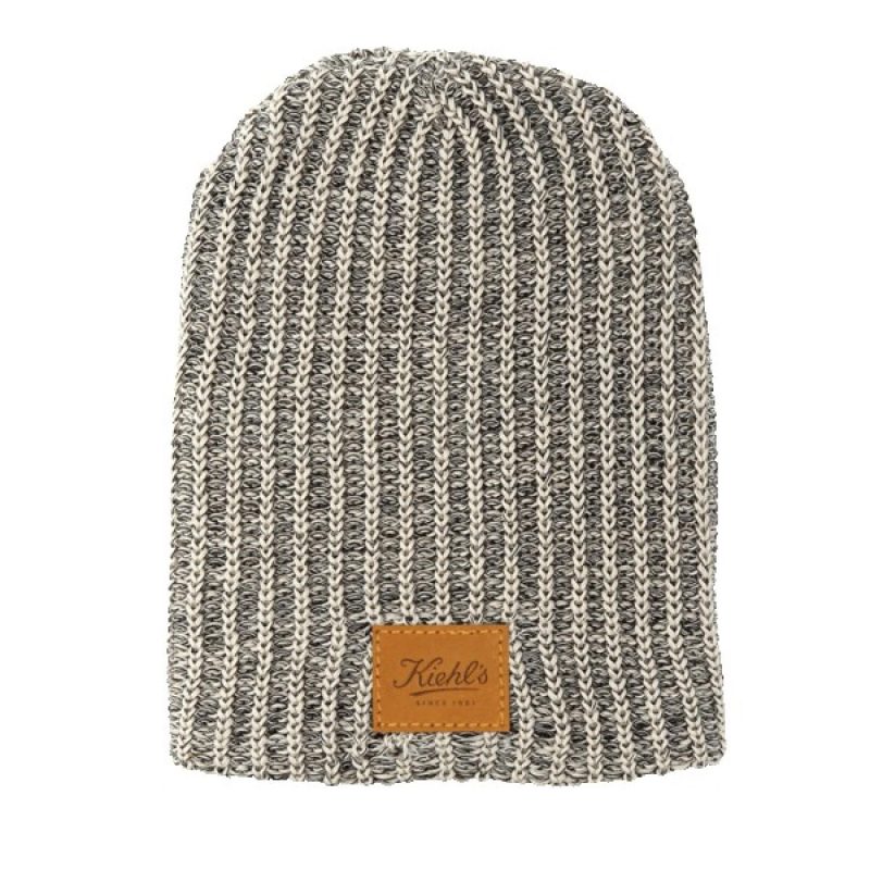 Haberdasher Knit Beanie with Leather Patch - 5