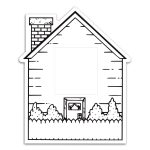 House Picture Frame Magnet - Rect Punch Out - 1