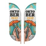 IMPORT 10' Double-Sided Blade Flag with Ground Spike - 2