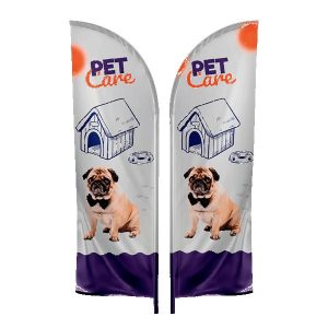 IMPORT 10' Double-Sided Feather Flag with Ground Spike