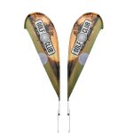 IMPORT 12' Double Sided Teardrop Flag with Ground Spike - 2