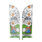 IMPORT 12' Single-Sided Feather Flag with Ground Spike - 2