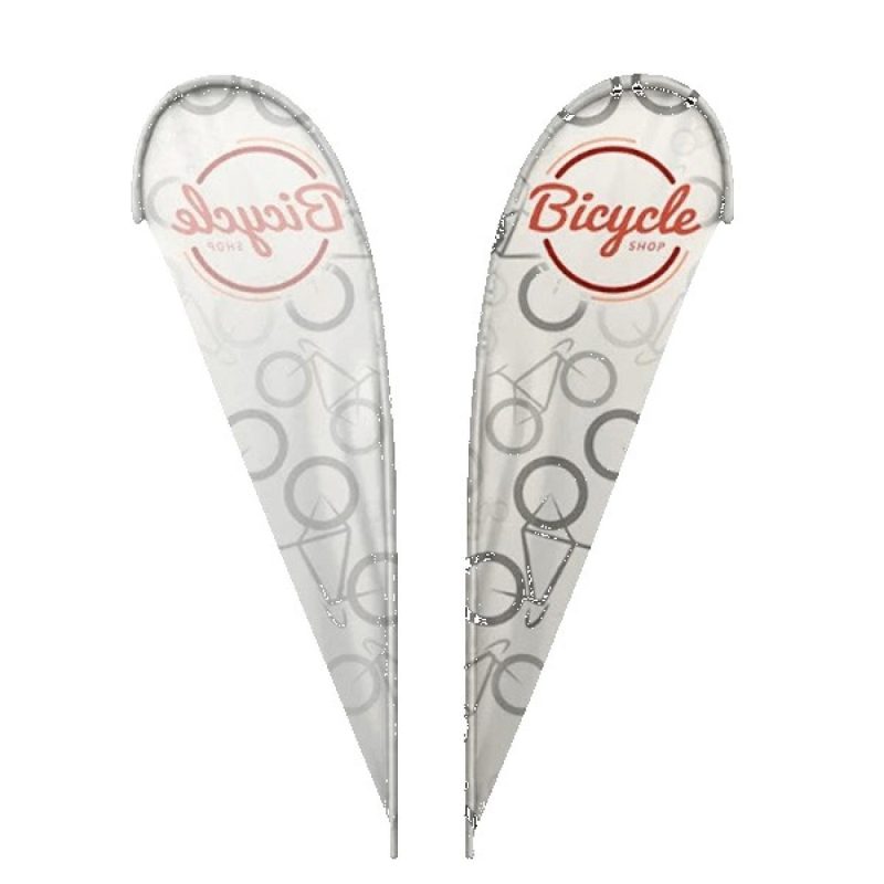 IMPORT 12' Single-Sided Teardrop Flag with Ground Spike