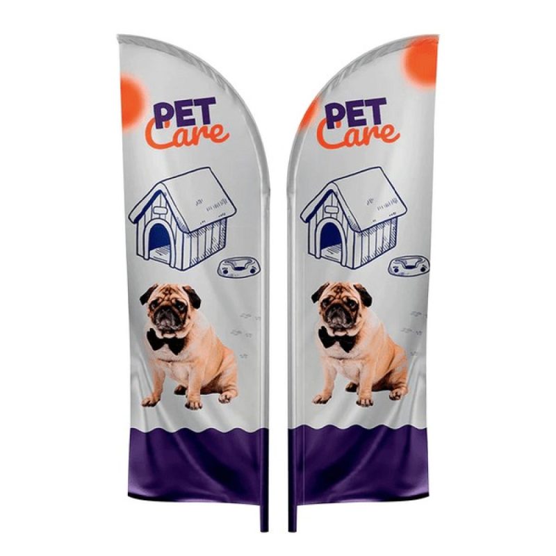 IMPORT-15-Double-Sided-Feather-Flag-with-Ground-Spike-HDFF15D IMPORT 15' Double-Sided Feather Flag with Ground Spike