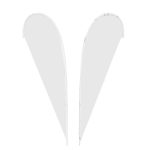 IMPORT 15' Single-Sided Teardrop Flag with Ground Spike - 1