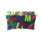 IMPORT 4' Stretch Open-Back Full Color Table Throw - 2
