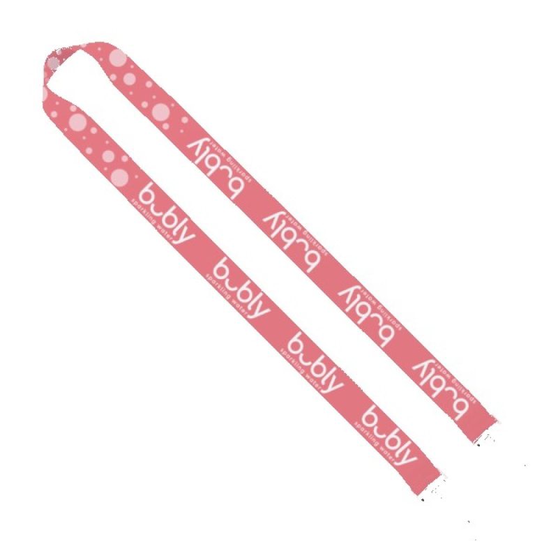 IMPORT Rush 1" Dye-Sublimated 2-Ended Lanyard with Dual Sewn Silver Metal Crimp & Split-Ring - 3