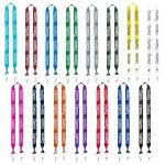 IMPORT Rush 1" Polyester 2-Ended Lanyard with Dual Silver Crimps & Split-Rings