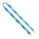 IMPORT Rush 3/4" Dye-Sublimated Double-Ended Lanyard with Dual Sewn Silver Metal Split-Ring - 3