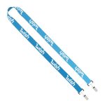 IMPORT Rush 3/4" Dye-Sublimated Double-Ended Lanyard with Dual Sewn Silver Metal Split-Ring - 5