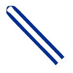 IMPORT Rush 3/4" Polyester 2-Ended Lanyard with Dual Sewn Silver Metal Split-Ring - 9