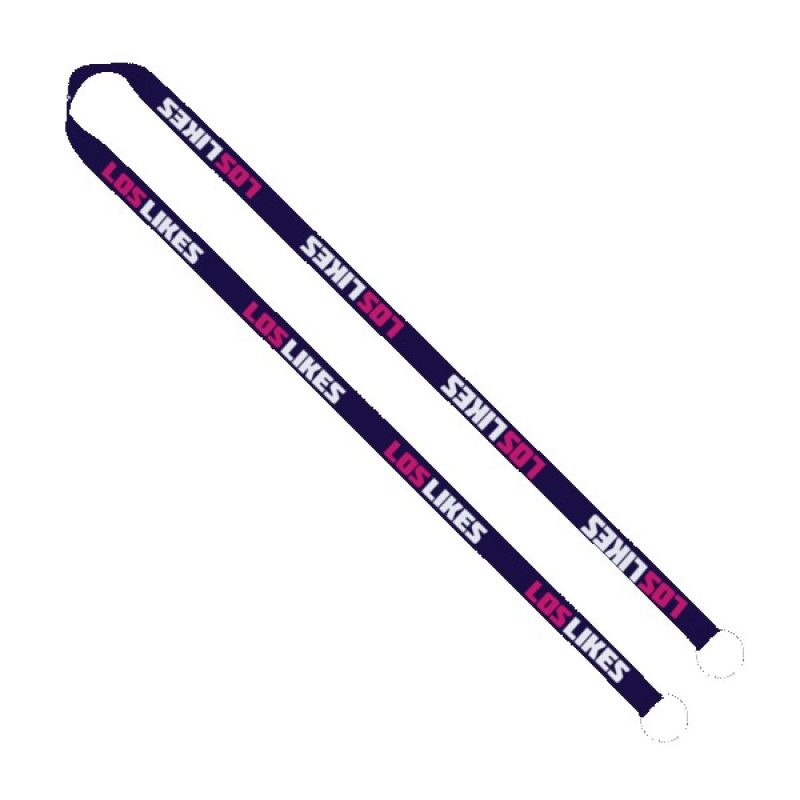 IMPORT Rush 5/8" Dye-Sublimated 2-Ended Lanyard with Dual Sewn Silver Metal Split-Ring - 2