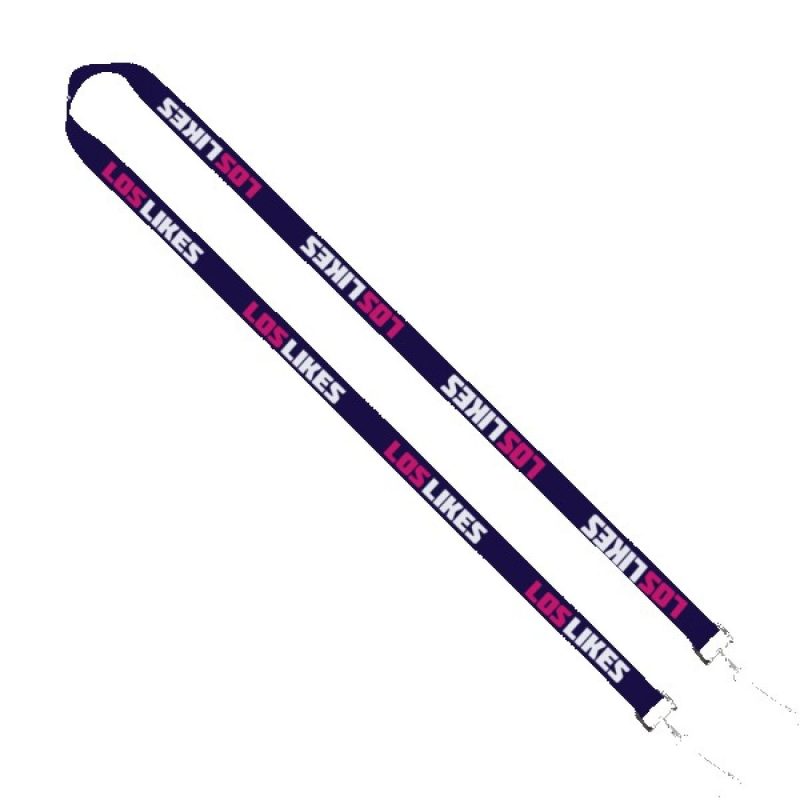 IMPORT Rush 5/8" Dye-Sublimated 2-Ended Lanyard with Dual Sewn Silver Metal Split-Ring - 4