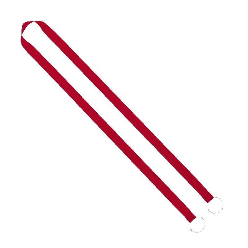 IMPORT Rush 5/8" Polyester 2-Ended Lanyard with Dual Sewn Silver Metal Split-Ring - 4