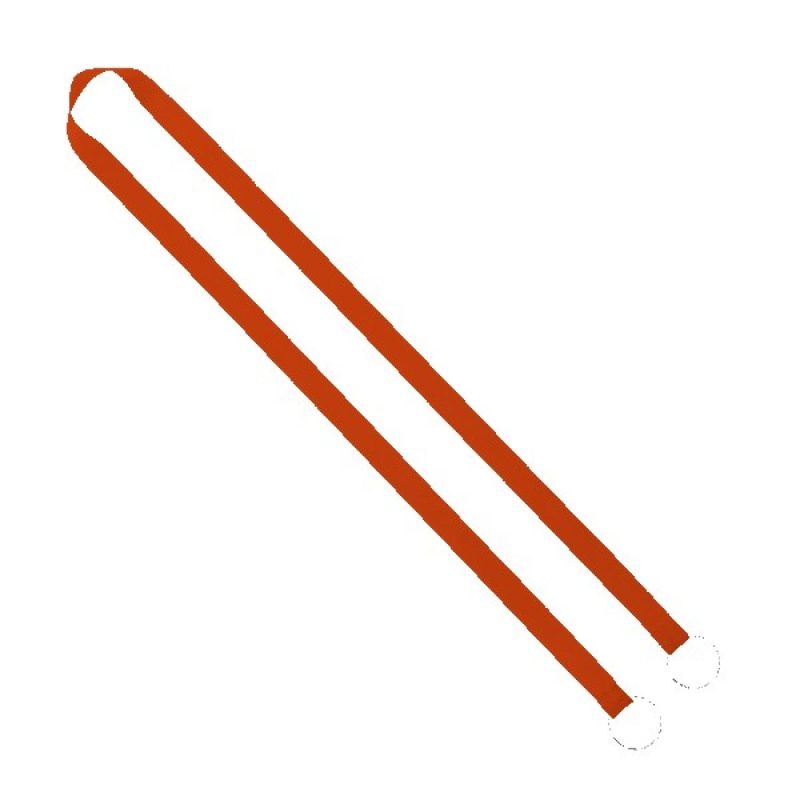 IMPORT Rush 5/8" Polyester 2-Ended Lanyard with Dual Sewn Silver Metal Split-Ring - 7