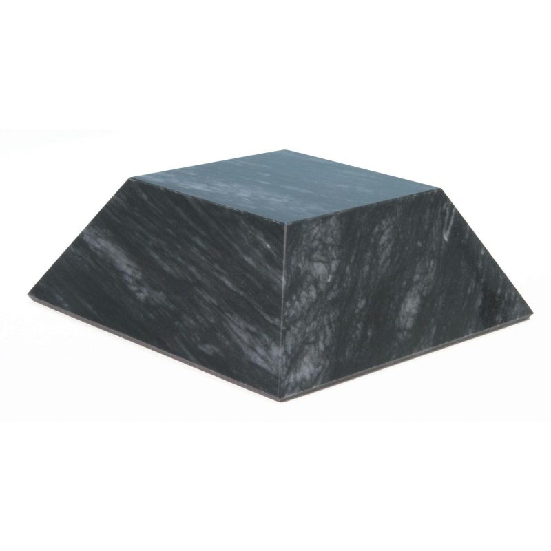 Large Black Marble Pyramid Base - 2