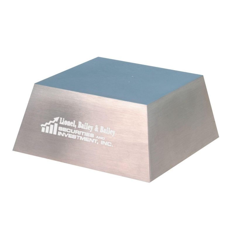 Large Silver Metal Slanted Base - 2