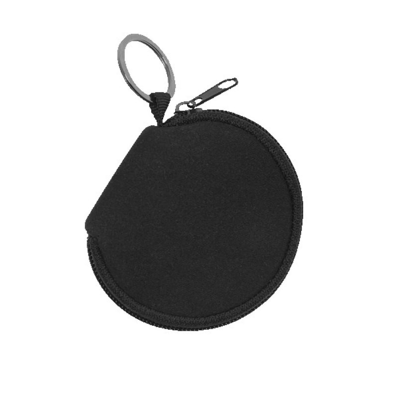 Neoprene Zipper Pouch Keychain with Silver Split-Ring - 2