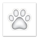 Paw Print Punch Out Picture Frame Magnet - 1