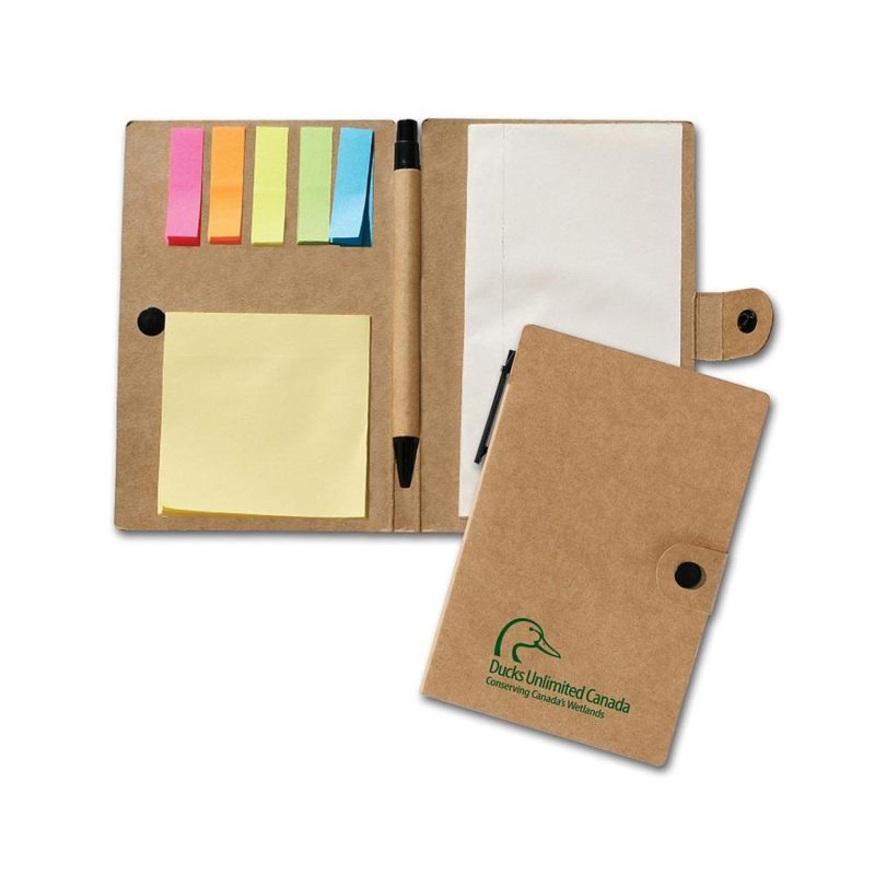 Recycled-Jotter-WPost-A-Note-Flag-Set-J500 Recycled Jotter W/Post A Note & Flag Set