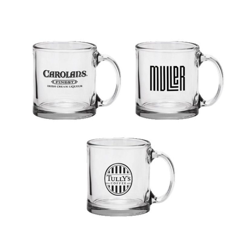 Red Eye 13 oz Libbey Clear Glass Coffee Mug