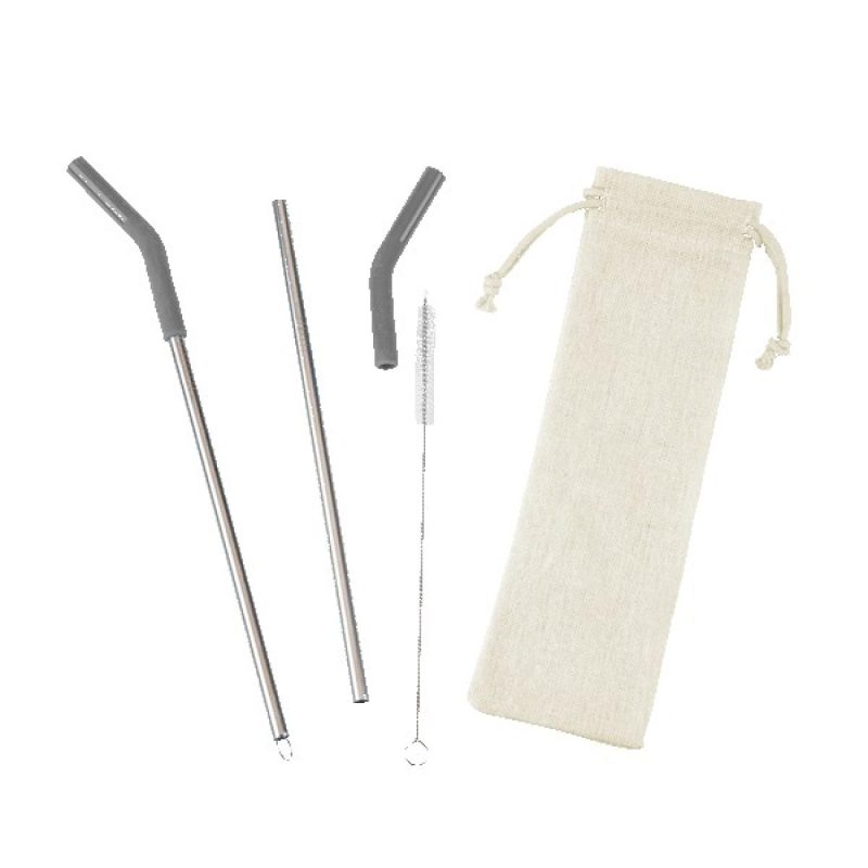 Reusable Stainless Steel Two Straw Set - 7