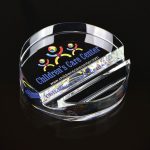 Round Crystal Phone Stand Paperweight - 2