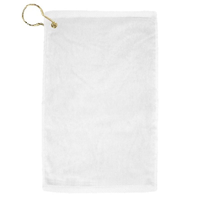 Turkish Signature Midweight White Golf Towel - 1