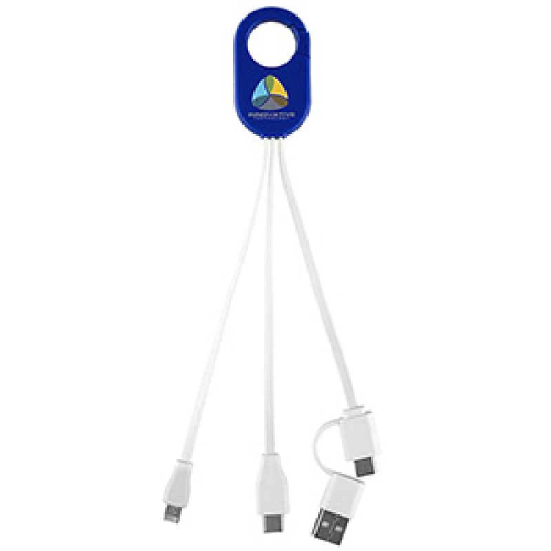 "WEBER" 5-in-1 Cell Phone Charging Cable with Carabiner Clip - 5